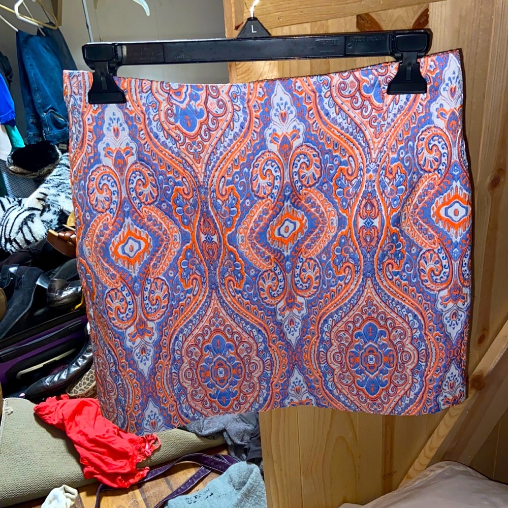 Paisley pencil skirt